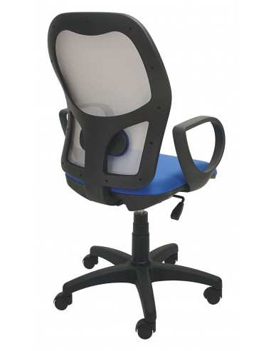 Poltrona Julia schiena in rete senza poggiatesta e braccioli fissi struttura colore nero