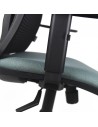 Poltrona con poggiatesta e braccioli regolabili schienale a righe struttura colore nero Frida - pronta consegna