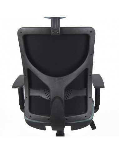 Poltrona con poggiatesta e braccioli regolabili schienale a righe struttura colore nero Frida - pronta consegna