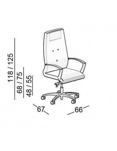 Poltrona direzionale con schienale alto One