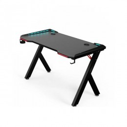 Scrivania Desk Gaming 100*60*73cm Black/Red 6*Colori illuminazione led Backlight nera