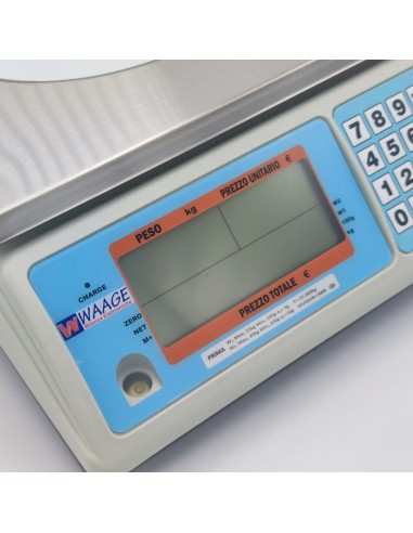 Bilancia elettronica Waage Prima 15 15kg range 6-15kg div 2-5g con batteria negozi e ambulanti