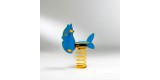 Gioco a molla " Pesce" monoposto in polietilene da esterno per parchi, asili, ville e giardino
