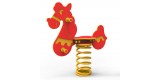 Gioco a molla " Cavallo Mustang" monoposto in polietilene da esterno per parchi, asili, ville e giardino