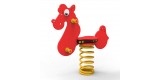 Gioco a molla " Cavallo Furia" monoposto in polietilene da esterno per parchi, asili, ville e giardino