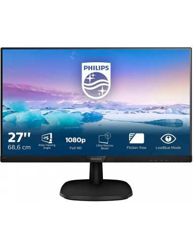Monitor multimediale 27" Ips Philips V Line Full HD LCD 273V7QDAB/00 76hz hdmi vga dvi audio integrato