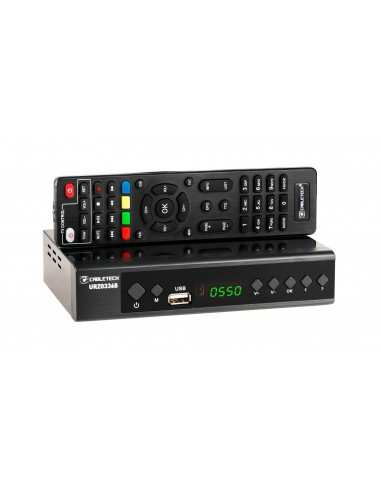 Cabletech Decoder DVB-T2 H.265 HEVC URZ0336B digitale terrestre usb hdmi scart 1080p dolby digital
