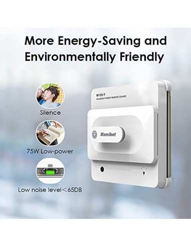 Mamibot iGLASSBOT W120-T Robot lavavetri Automatico Pulizia vetri con Telecomando e App per Smartphone bianco