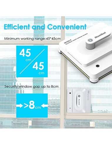 Mamibot iGLASSBOT W120-T Robot lavavetri Automatico Pulizia vetri con Telecomando e App per Smartphone bianco