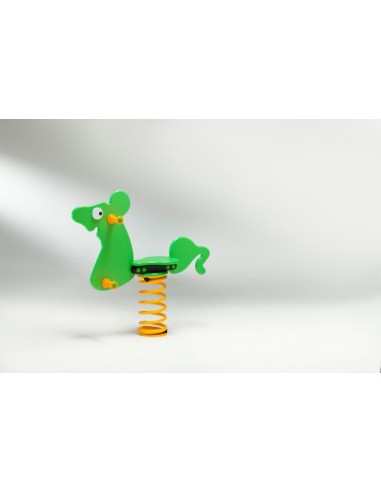 Gioco a molla " Topo " in polietilene da esterno per parchi, asili, ville giardino