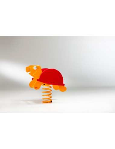 Gioco a molla " Tartaruga " in polietilene da esterno per parchi, asili, ville giardino