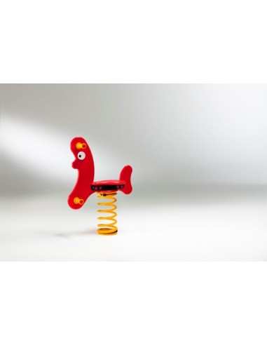 Gioco a molla " Banana" in polietilene da esterno per parchi, asili, ville giardino