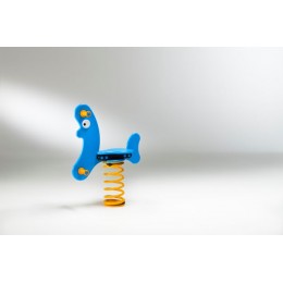 Gioco a molla " Banana" in polietilene da esterno per parchi, asili, ville giardino