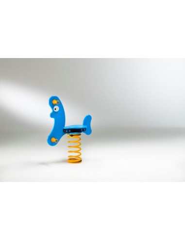 Gioco a molla " Banana" in polietilene da esterno per parchi, asili, ville giardino