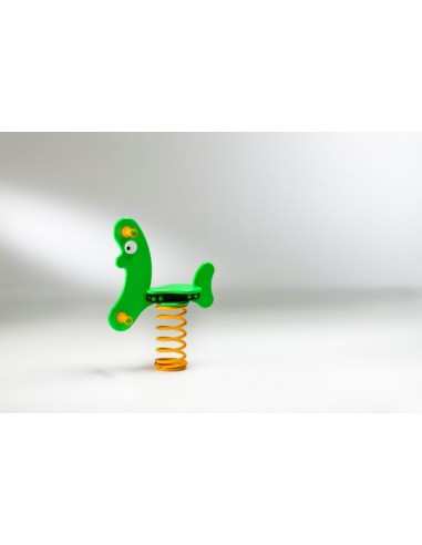 Gioco a molla " Banana" in polietilene da esterno per parchi, asili, ville giardino