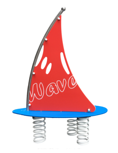 Gioco a molla " Surf " in polietilene da esterno per parchi, asili, ville giardino