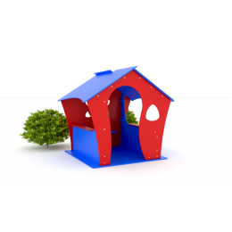 Playhouse - Casetta in polietilene per bambini da esterno per parchi, asili, ville e giardino