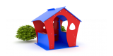 Playhouse - Casetta in polietilene per bambini da esterno per parchi, asili, ville e giardino