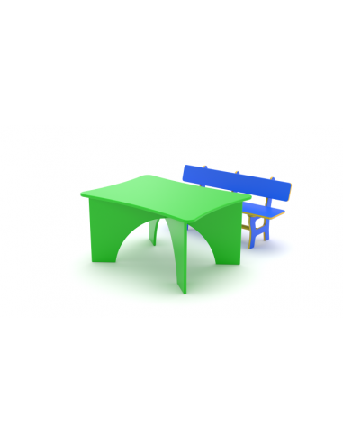TABALA - Tavolino in polietilene da esterno per parchi, asili, ville e giardino