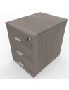 Cassettiera in legno su ruote con 3 cassetti Kamos