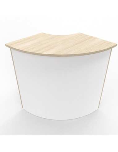 NEWFORM - Angolo Bancone esterno 90° con frontale in metallo e piano raccordo scrivanie