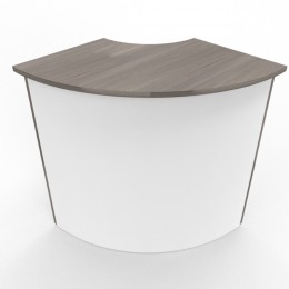 NEWFORM - Angolo Bancone esterno 90° con frontale in metallo e piano raccordo scrivanie