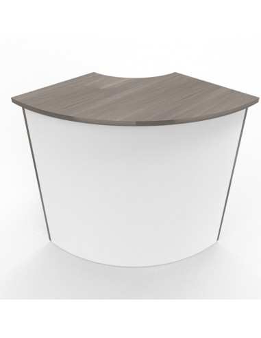 NEWFORM - Angolo Bancone esterno 90° con frontale in metallo e piano raccordo scrivanie