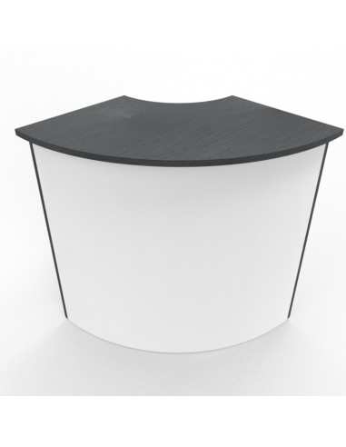 NEWFORM - Angolo Bancone esterno 90° con frontale in metallo e piano raccordo scrivanie