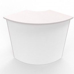 NEWFORM - Angolo Bancone esterno 90° con frontale in metallo e piano raccordo scrivanie