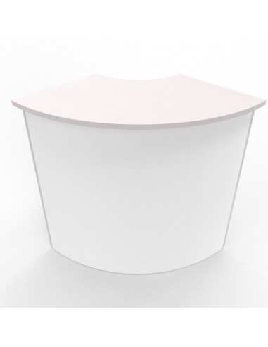 NEWFORM - Angolo Bancone esterno 90° con frontale in metallo e piano raccordo scrivanie