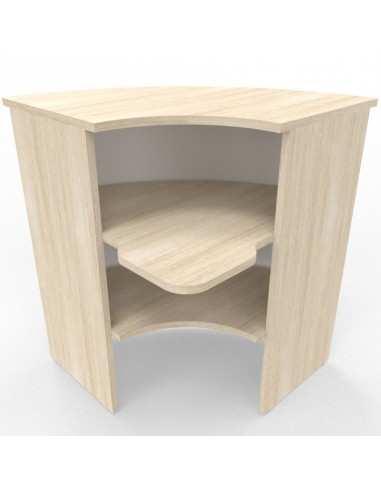 NEWFORM - Angolo Bancone esterno 90° con frontale in metallo e piano raccordo scrivanie