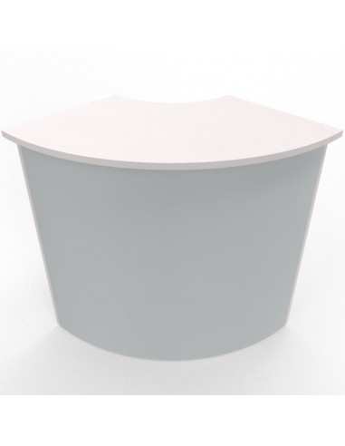 NEWFORM - Angolo Bancone esterno 90° con frontale in metallo e piano raccordo scrivanie