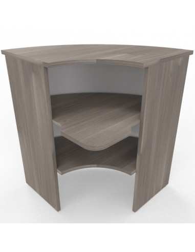 NEWFORM - Angolo Bancone esterno 90° con frontale in metallo e piano raccordo scrivanie