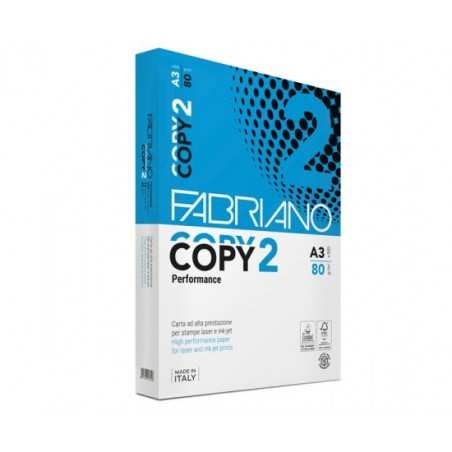 Carta Fabriano Copy 2 - Formato A3 - 297x420mm, 80g/m - Risma 500 fogli