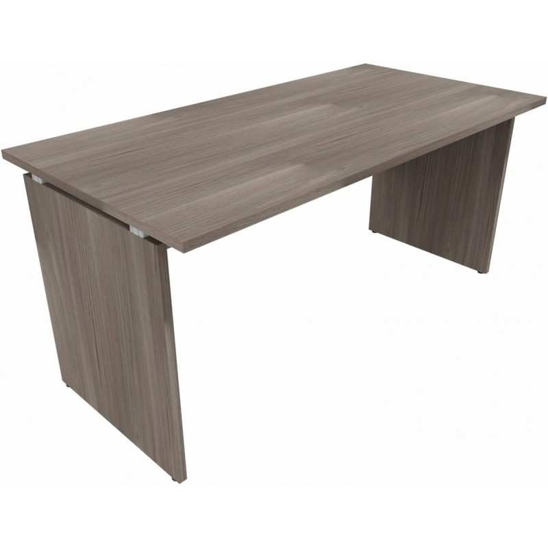 Scrivania 140 x 80 cm Olmo con piano e gambe in legno Kamos