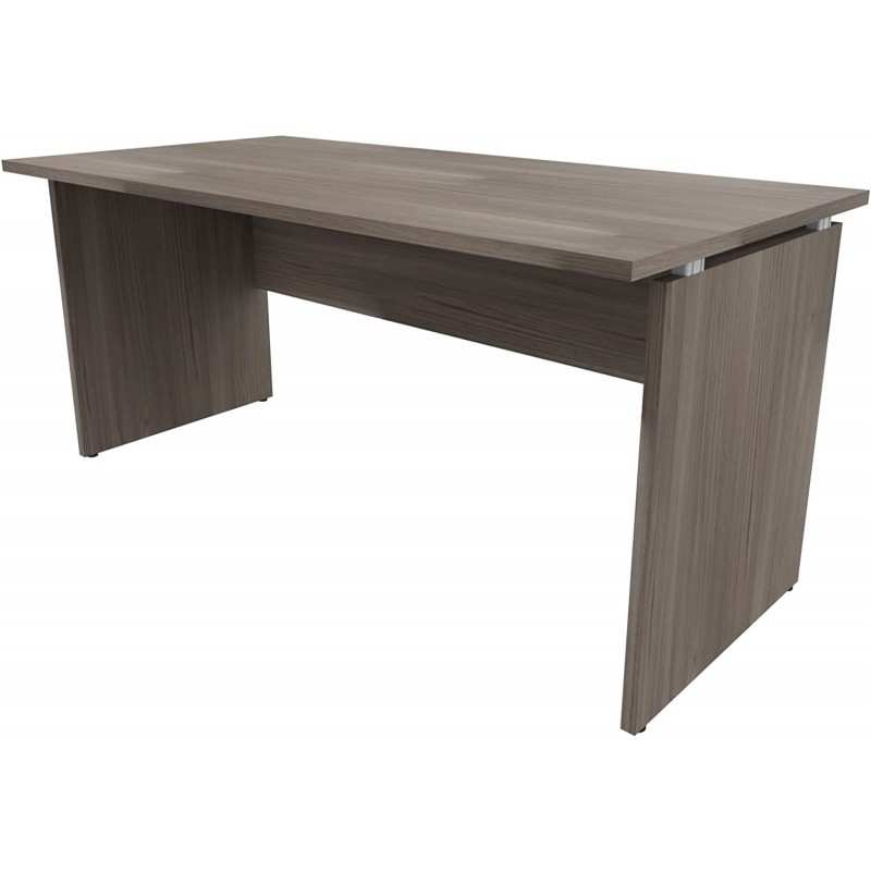 Scrivania 140 x 80 cm Olmo con piano e gambe in legno Kamos