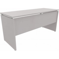 Scrivania L140 cm P 80 cm Grigio con piano e gambe in legno Kamos design  - PRONTA CONSEGNA