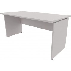 Scrivania L140 cm P 80 cm Grigio con piano e gambe in legno Kamos design  - PRONTA CONSEGNA