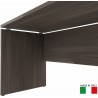 Scrivania 120 x 60 cm Olmo con piano e gambe in legno Kamos
