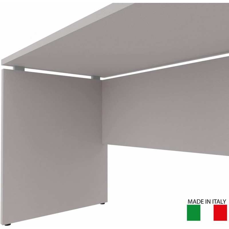 Scrivania 100 x 60 cm Grigio con piano e gambe in legno Kamos