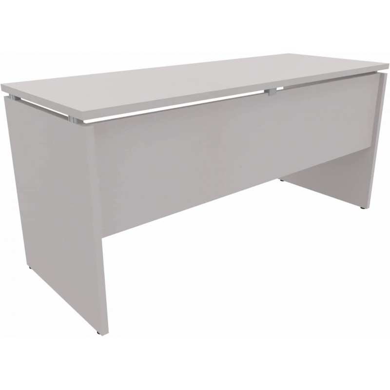 Scrivania 100 x 60 cm Grigio con piano e gambe in legno Kamos