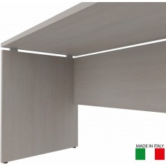 Scrivania 180 x 80 cm Frassino Virgilio con piano e gambe in legno Kamos