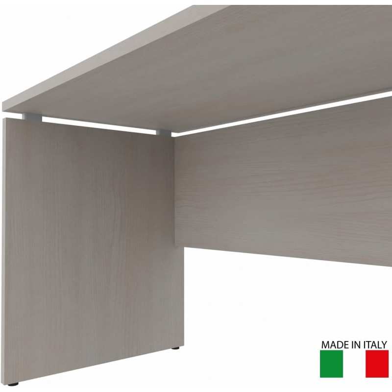 Scrivania 100 x 60 cm Frassino Virgilio con piano e gambe in legno Kamos