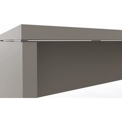 Las - Scrivania 140 x 70 cm OXI Stone Gray con piani in legno sp.25mm