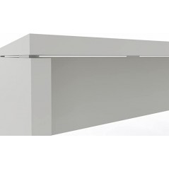 Las - Scrivania 160 x 80 cm OXI Bianco con piani in legno sp.25mm