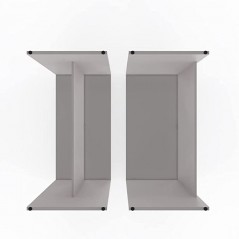 NEWFORM - Scrivania alta/alternativa Bancone 160 x 80 x 105 cm con piani in legno sp.25mm - Colore Grigio