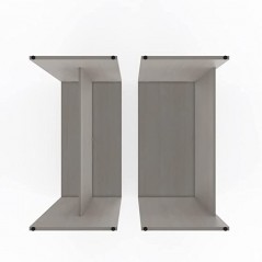 NEWFORM - Scrivania alta/alternativa Bancone 160 x 80 x 105 cm con piani in legno sp.25mm - Colore Frassino Virgilio