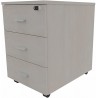 Cassettiera 42 x 56 x 60 cm Frassino Virgilio in legno su ruote con 3 cassetti Kamos - pronta consegna