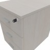 Cassettiera 42 x 56 x 60 cm Frassino Virgilio in legno su ruote con 3 cassetti Kamos - pronta consegna