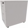 Cassettiera 42 x 56 x 60 cm Grigio in legno su ruote con 3 cassetti Kamos - pronta consegna